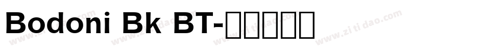 Bodoni Bk BT字体转换